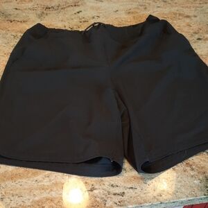 Lands' End Black Logo Active Shorts